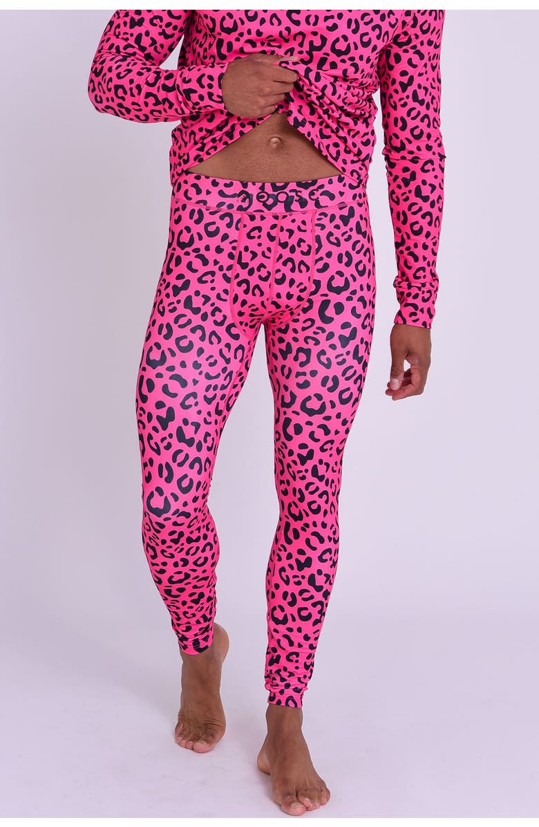 OOSC Baselayer Pant - Hotel California Pink Leopard Men's, Alternate, color, Multi-Colour