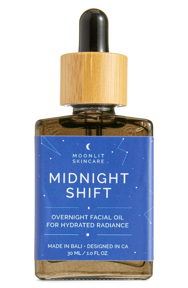 MOONLIT SKINCARE Midnight Shift Overnight Facial Oil, Main, color, 