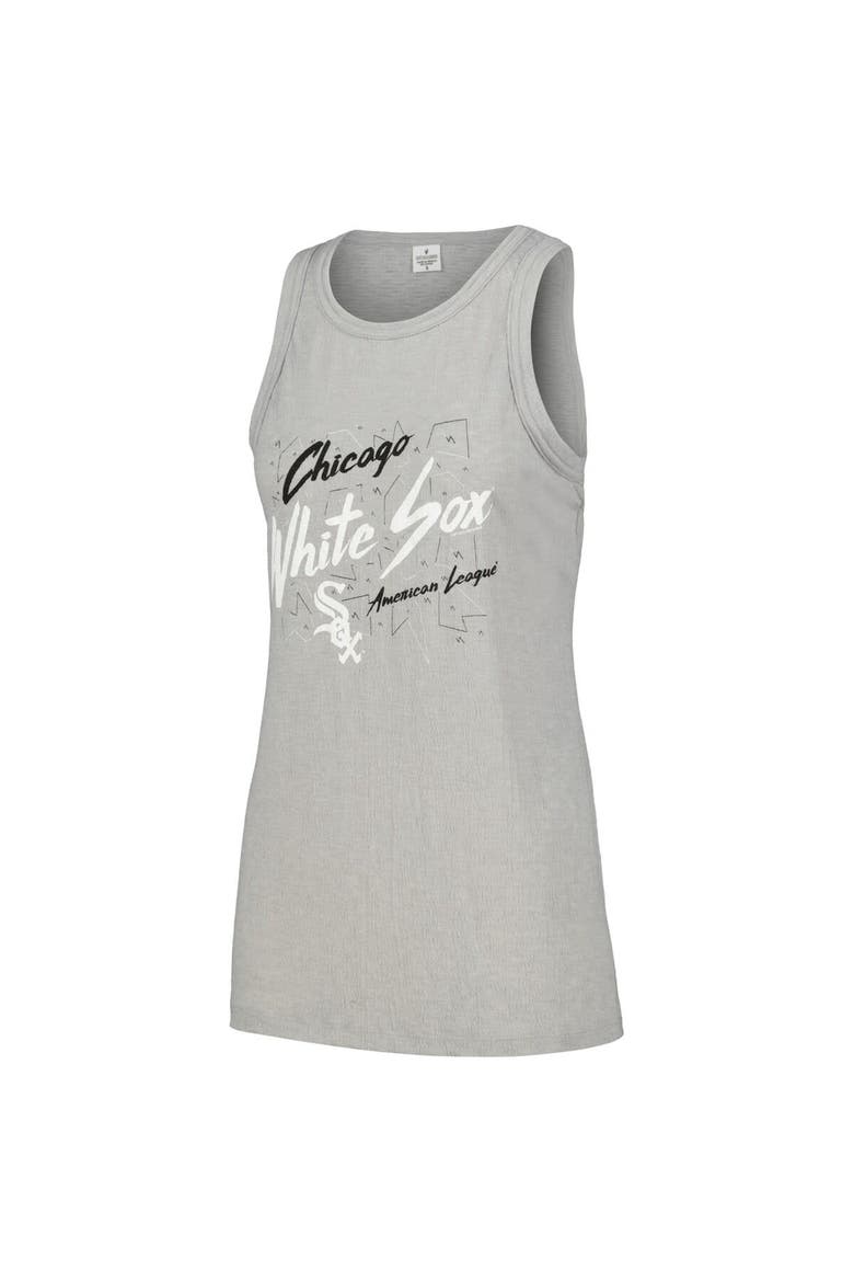 Women's Soft as a Grape Gray Chicago White Sox Gauze High Neck Tank Top, Alternate, color, Gray
