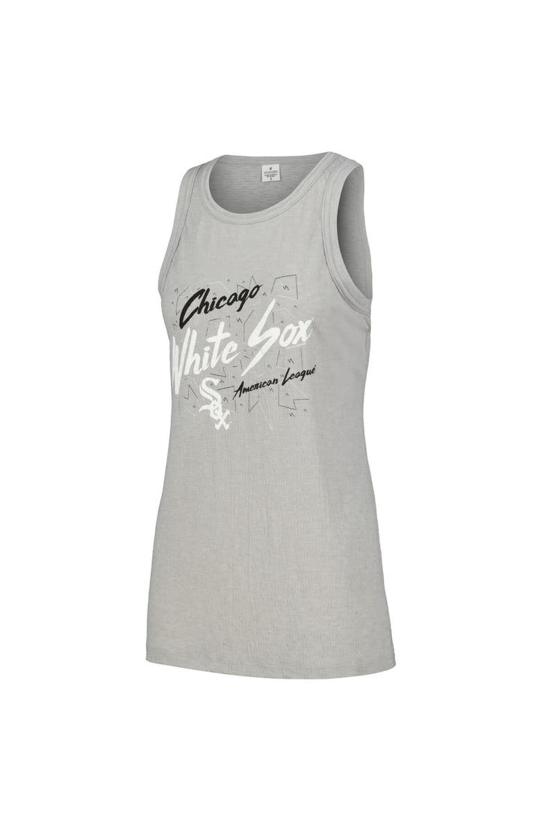 SOFT AS A GRAPE Women's Soft as a Grape Gray Chicago White Sox Gauze High Neck Tank Top, Alternate, color, Gray