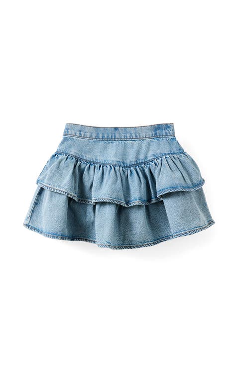 Kid's Frill Denim Skirt