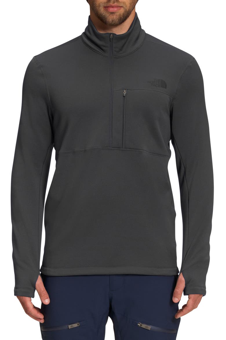 Tagen Slim Fit Half Zip Fleece Pullover, Main, color, ASPHALT GREY
