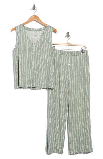 Jaclyn Stripe Ankle Crop Pajamas
