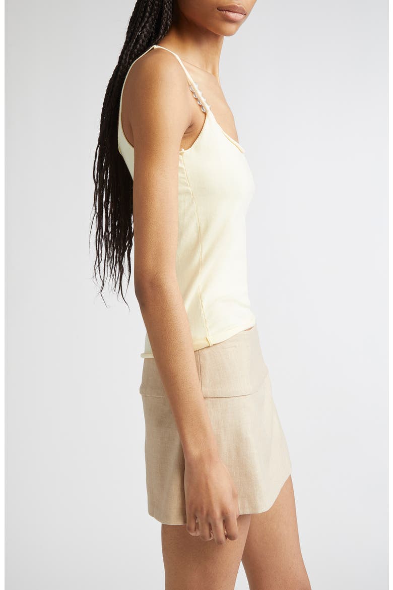Zalea Beaded Strap Tank, Alternate, color, YELLOW