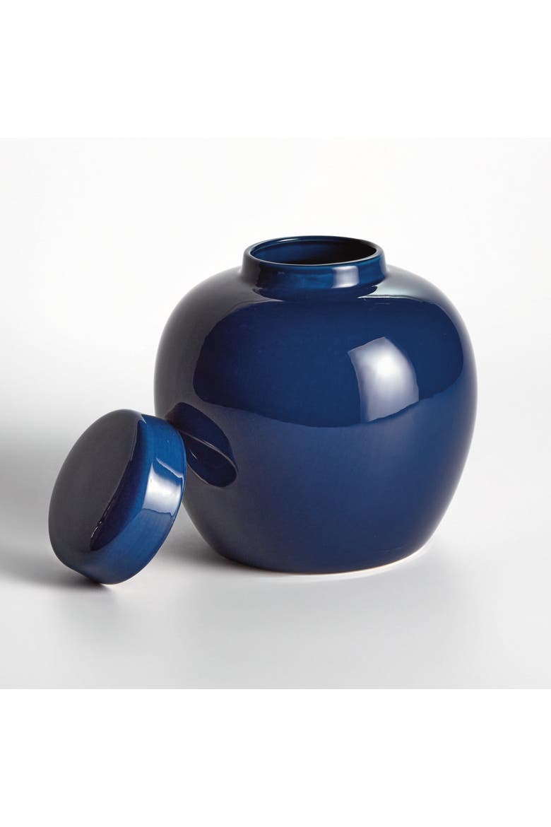 Koa Navy Lidded Jar, Alternate, color, Blue