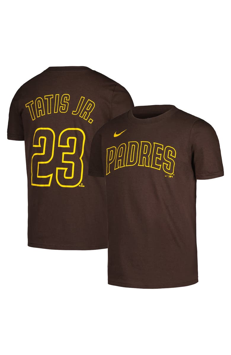 Nike Youth Nike Fernando Tatis Jr. Brown San Diego Padres Home Player Name & Number T-Shirt, Alternate, color, Brown