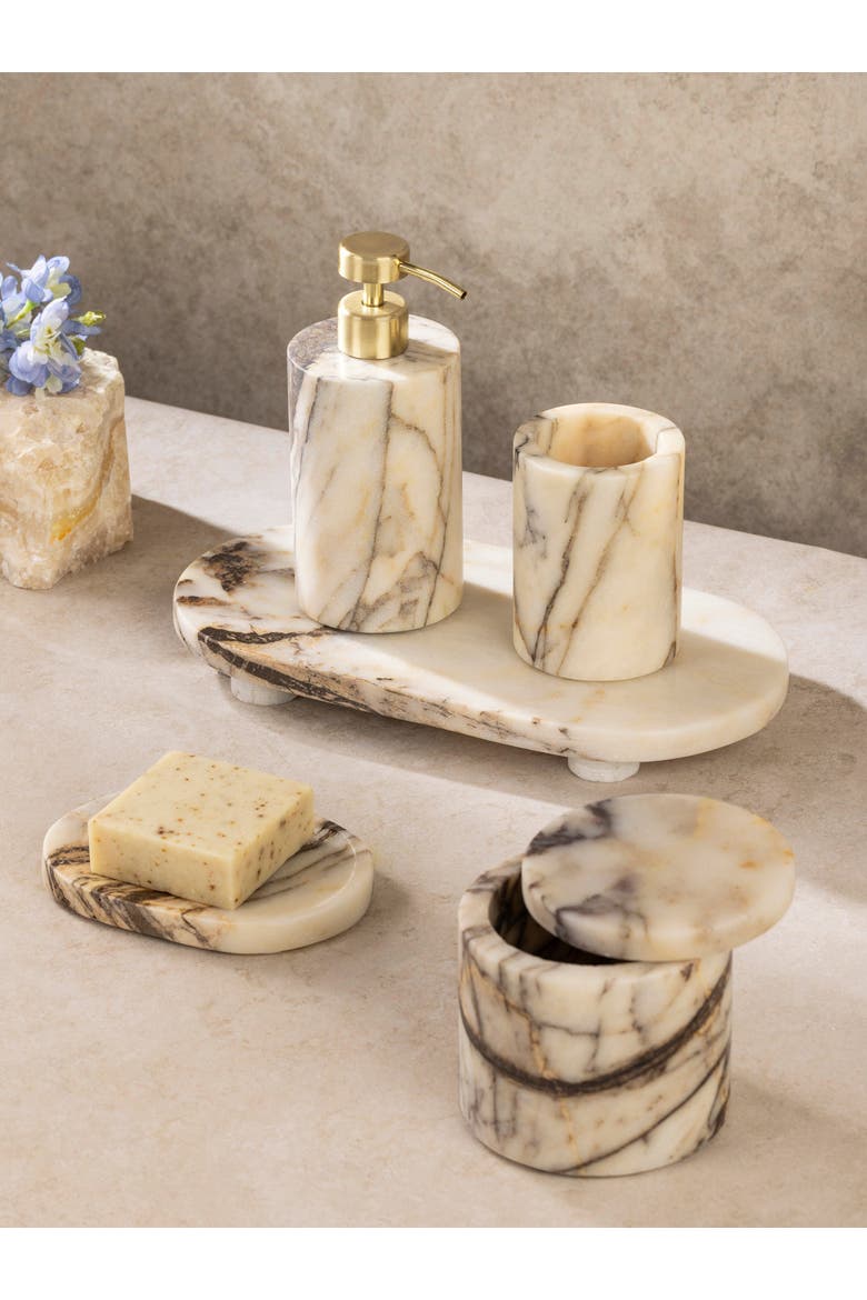 Tangier Marble Bath Set, Main, color, Ivory