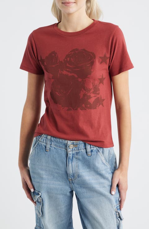 Roses & Stars Graphic T-Shirt