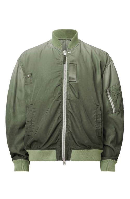 Allsaints Cascade Relaxed Fit Bomber Jacket In Island Green