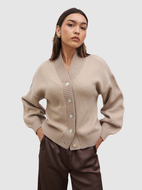 Lorrie Chunky Knit Buttoned Bomber