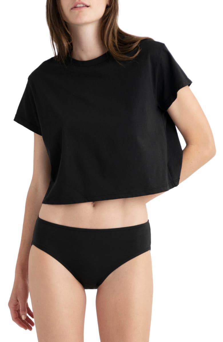 KENT Organic Cotton Crop Top, Main, color, Black