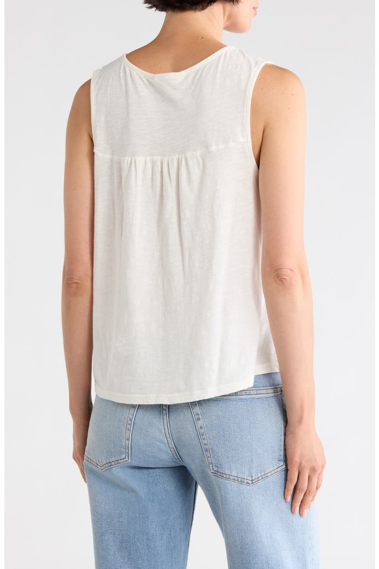 Embroidered Yoke Tank Top, Alternate, color, TOFU
