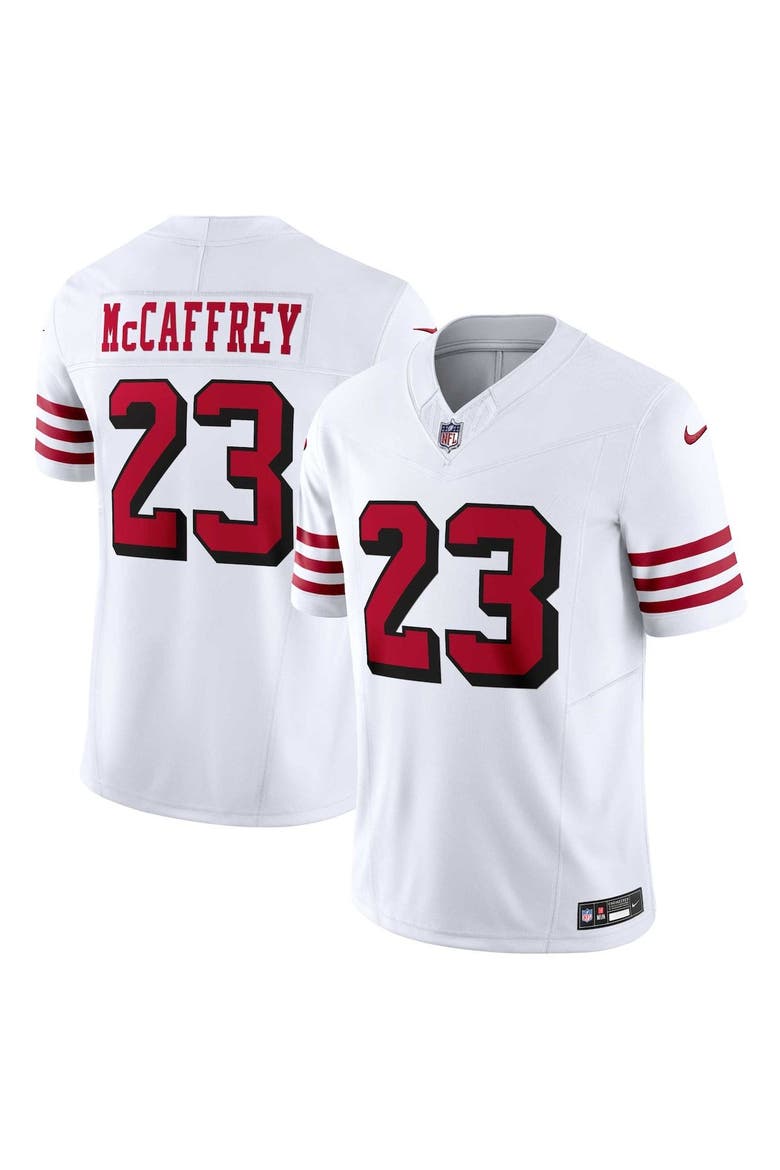 Men's Nike Christian McCaffrey White San Francisco 49ers Vapor F.U.S.E. Limited 2nd Alternate Jersey, Main, color, White