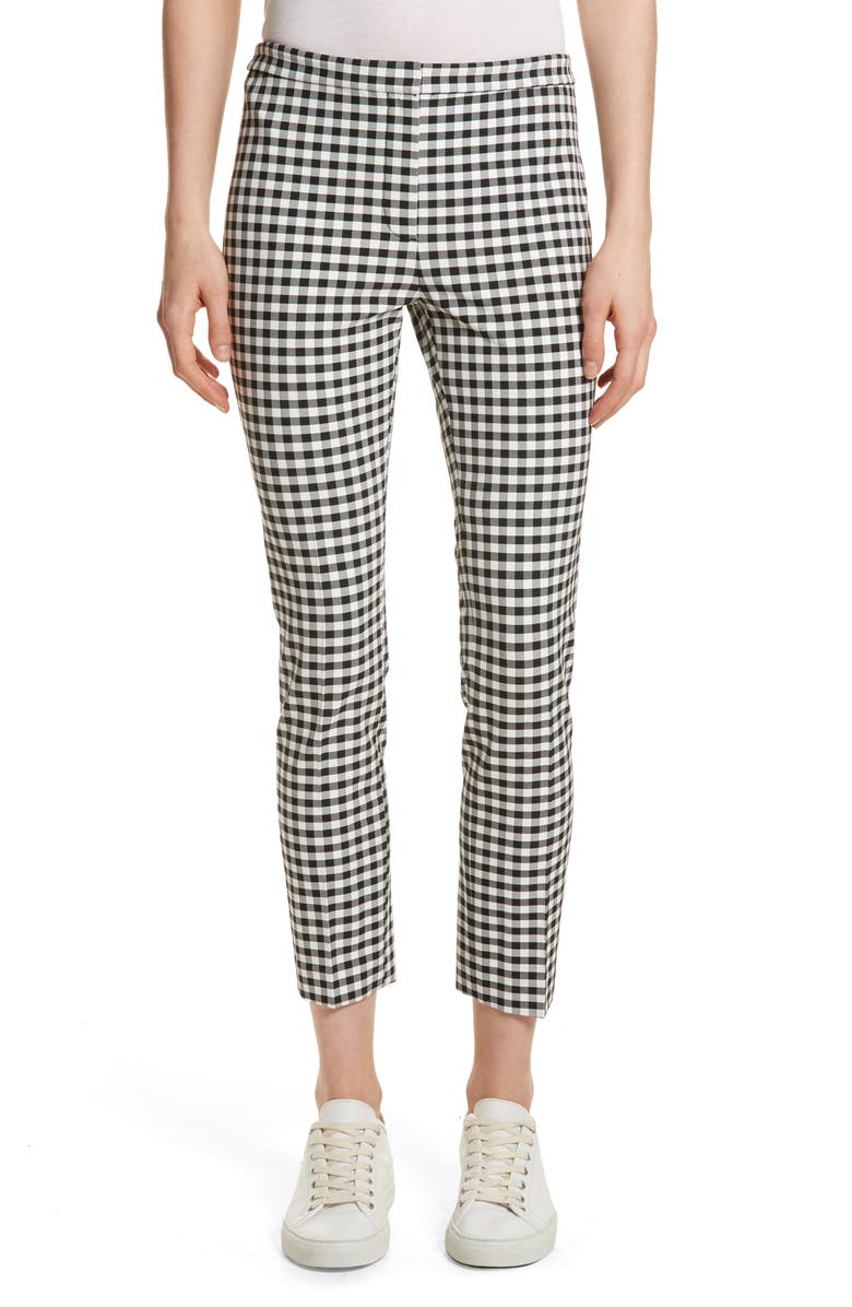 Theory Gingham Classic Skinny Pants, Main, color,