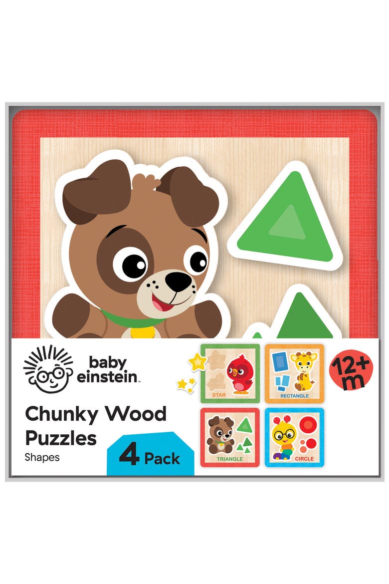 Baby Einstein Wood Puzzles 4-Pack, Main, color, Multicolor