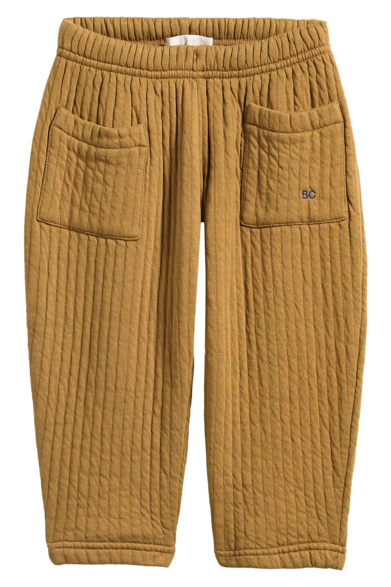 Quilted Organic Cotton Joggers, Main, color, KHAKI
