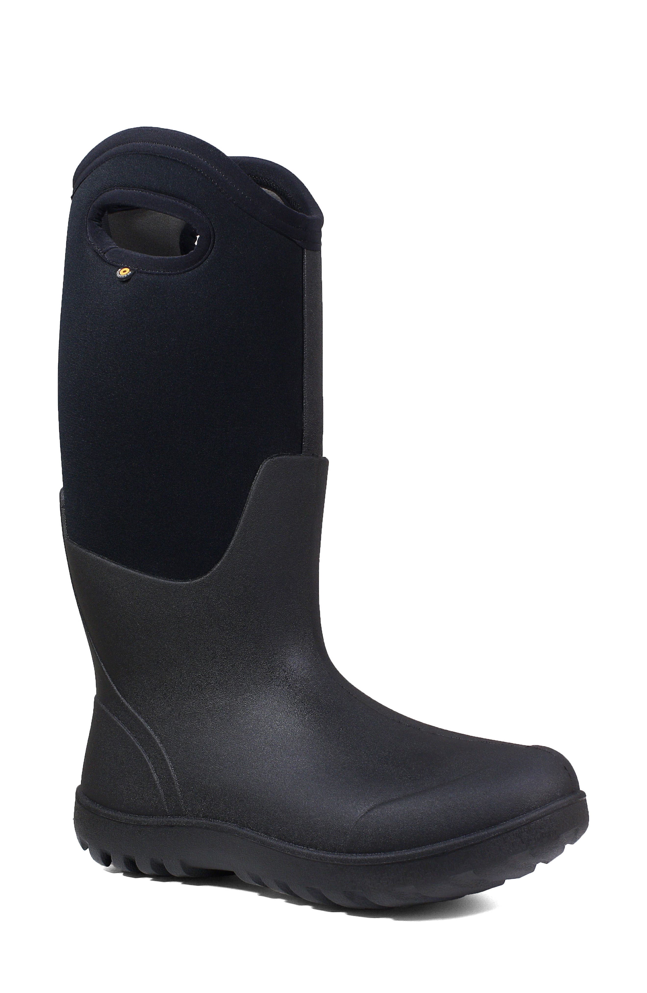 Neo Classic Tall Waterproof Rain Boot, Main, color, BLACK