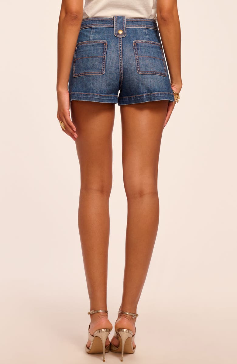 Ramy Brook Gemma High Waist Denim Shorts, Alternate, color, Medium Wash