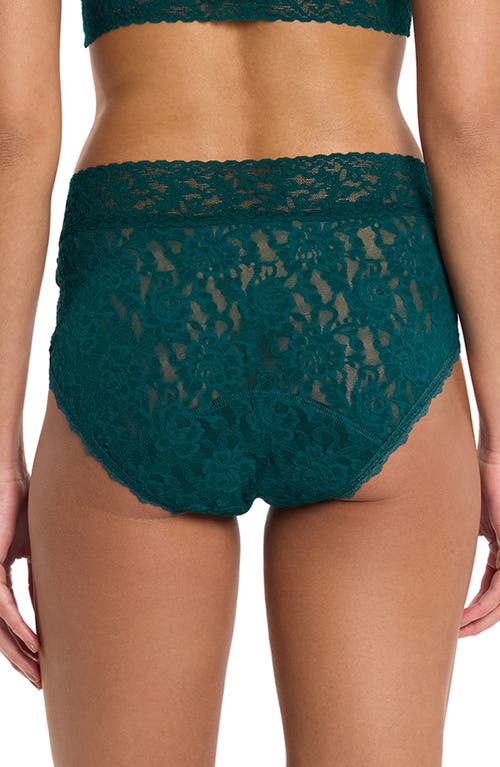 Hanky Panky X Saalt Signature Lace® Leakproof French Briefs In Green