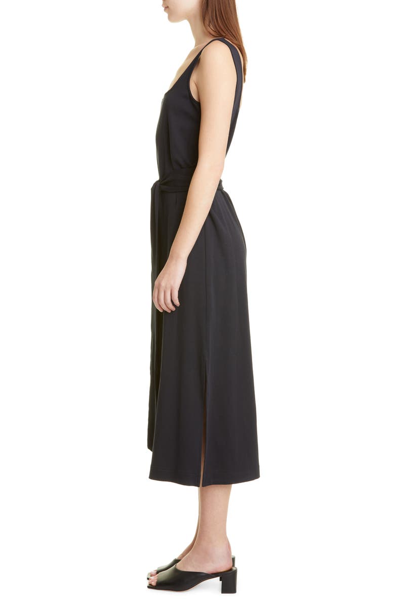 Vince Belted Square Neck Midi Dress, Alternate, color,