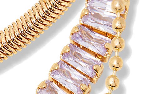 Brook & York Brook And York Priya Birthstone Tennis Bracelet Set In Gold June