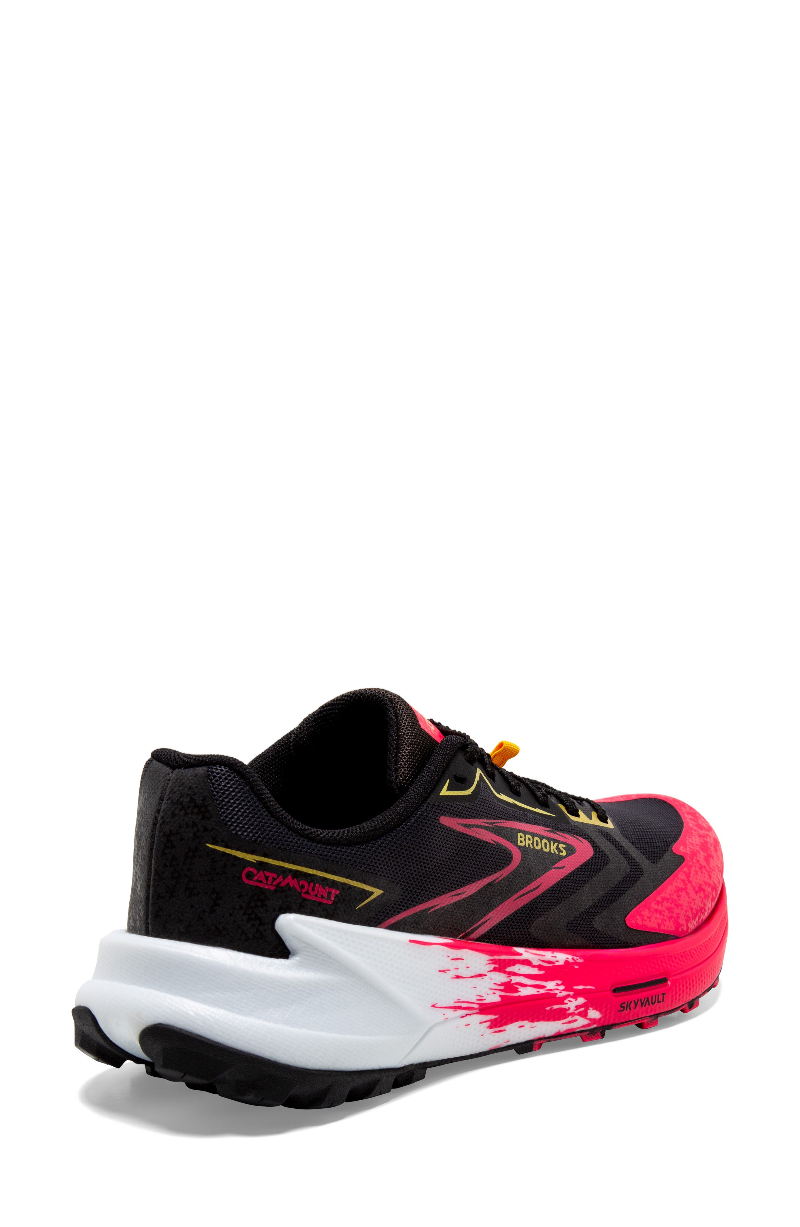 Brooks Catamount 3 Trail Running Shoe, Alternate, color, Black/ Diva Pink/ Lemon Chrome