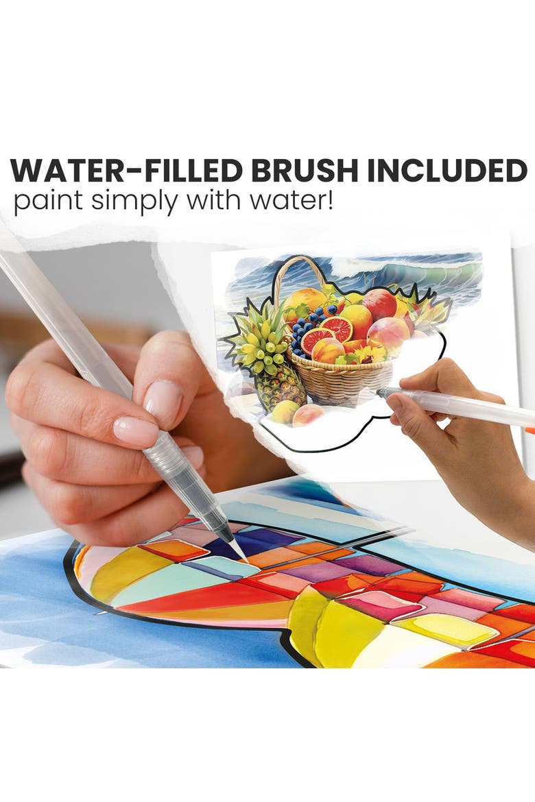 Reusable Water Painting Activity Set for Seniors - Dementia-Friendly, Alternate, color, Tropics