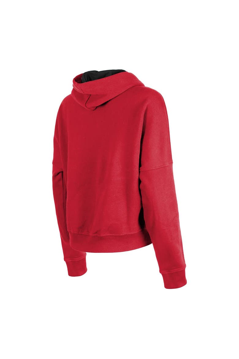 Women's New Era Scarlet San Francisco 49ers Boxy Pullover Hoodie, Alternate, color, Scarlet