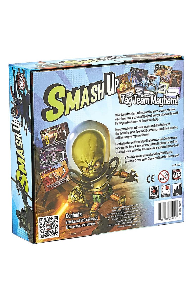 Alderac Entertainment Group (AEG) Smash Up Base Game, Shufflebuilding Card Game Ages 12+, Alternate, color, Multicolored