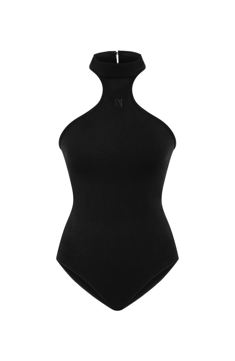 Nocturne Halter Neck Bodysuit, Alternate, color, 