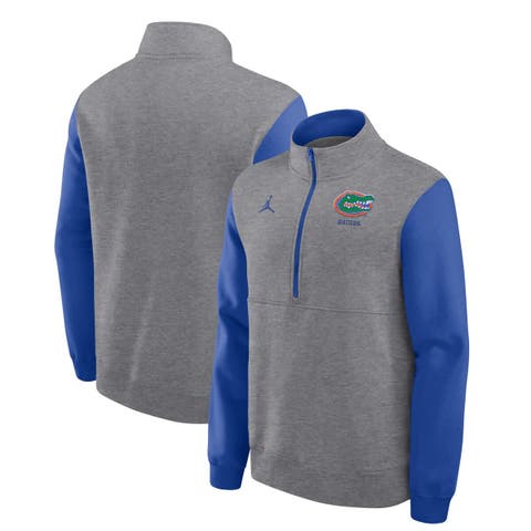 Men
s Jordan Brand Heather Gray Florida Gators Club Fleece Half-Zip Pullover