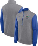Jordan Brand Men's Jordan Brand Heather Gray Florida Gators Club Fleece Half-Zip Pullover