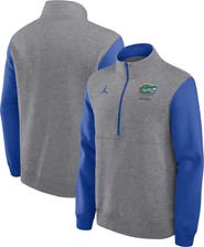 Jordan Brand Men's Jordan Brand Heather Gray Florida Gators Club Fleece Half-Zip Pullover