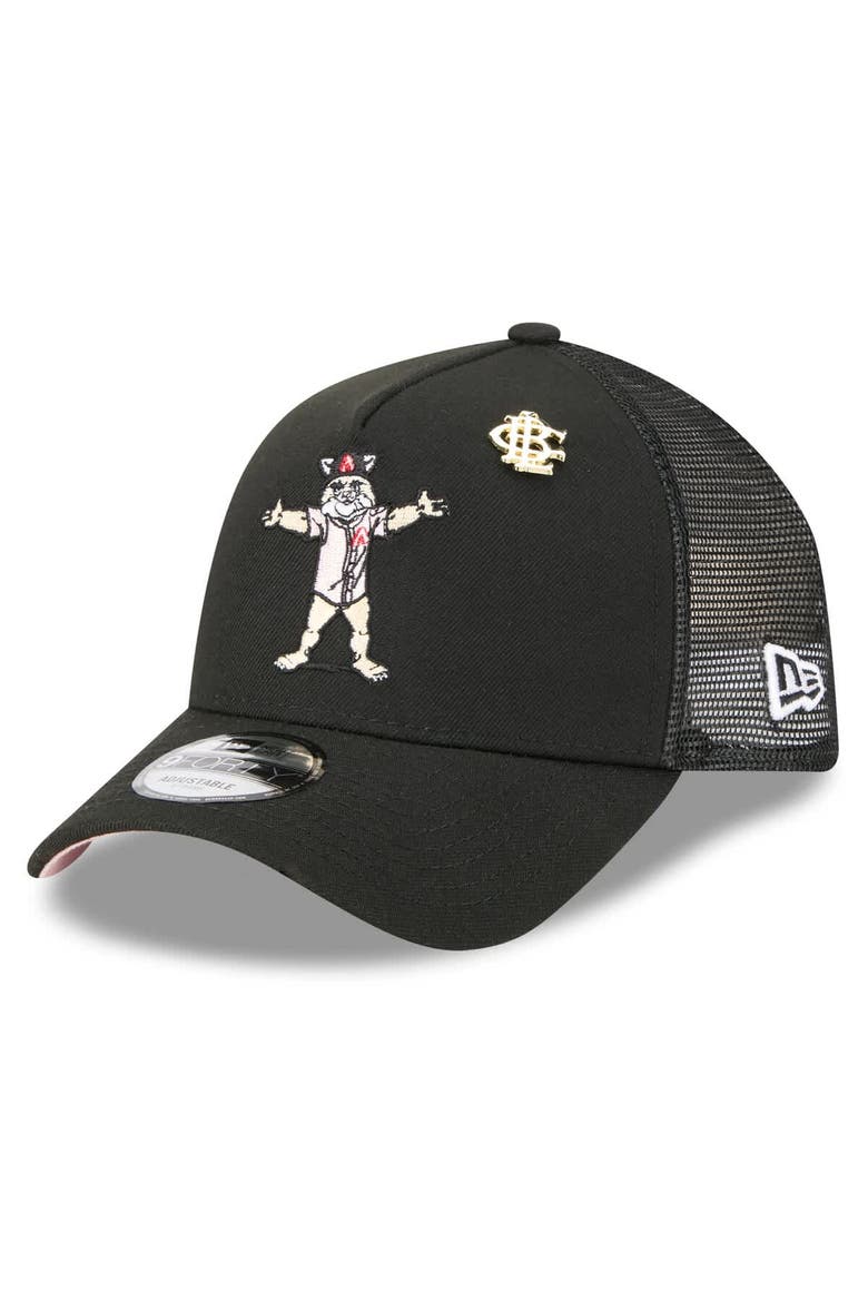 Men's New Era  Black Arizona Diamondbacks 2025 Big League Chew A-Frame 9FORTY Adjustable Trucker Hat, Main, color, Black