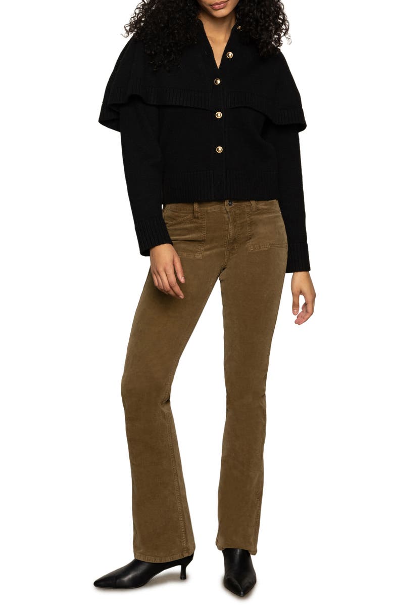 Sanctuary Cape Detail Cardigan, Alternate, color, Black