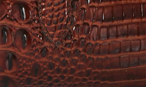 Brahmin Dayan Croc Embossed Leather Satchel