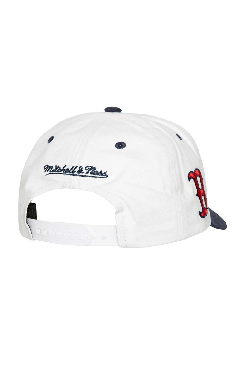 Mitchell & Ness Men's Mitchell & Ness White Boston Red Sox Cooperstown Collection Tail Sweep Pro Snapback Hat, Alternate, color, 