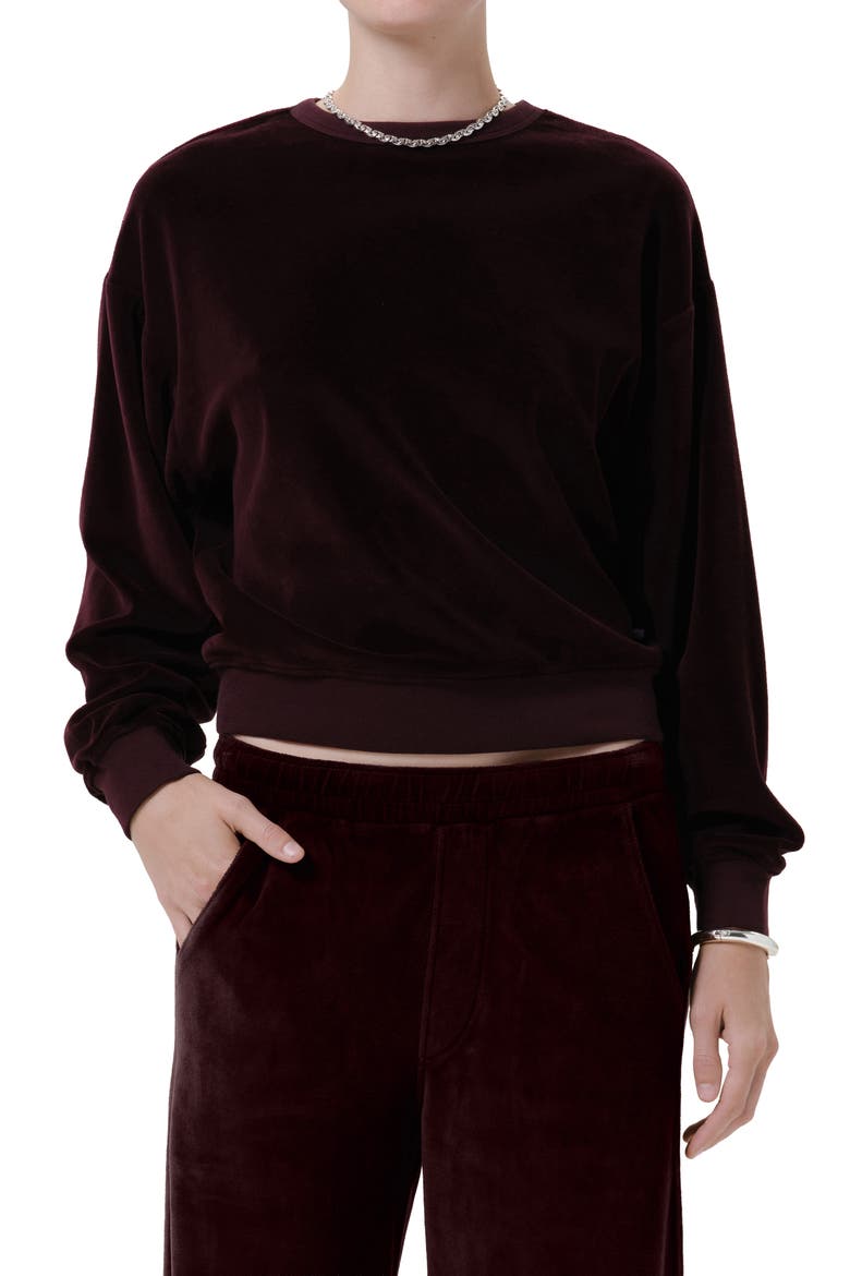 Vintage Crewneck Sweatshirt, Main, color, BURGUNDY