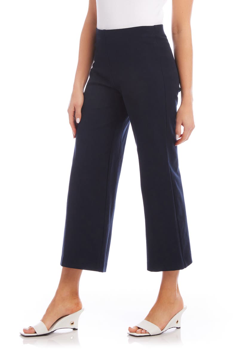 FIFTEEN TWENTY High Waist Crop Wide Leg Pants, Alternate, color, Navy