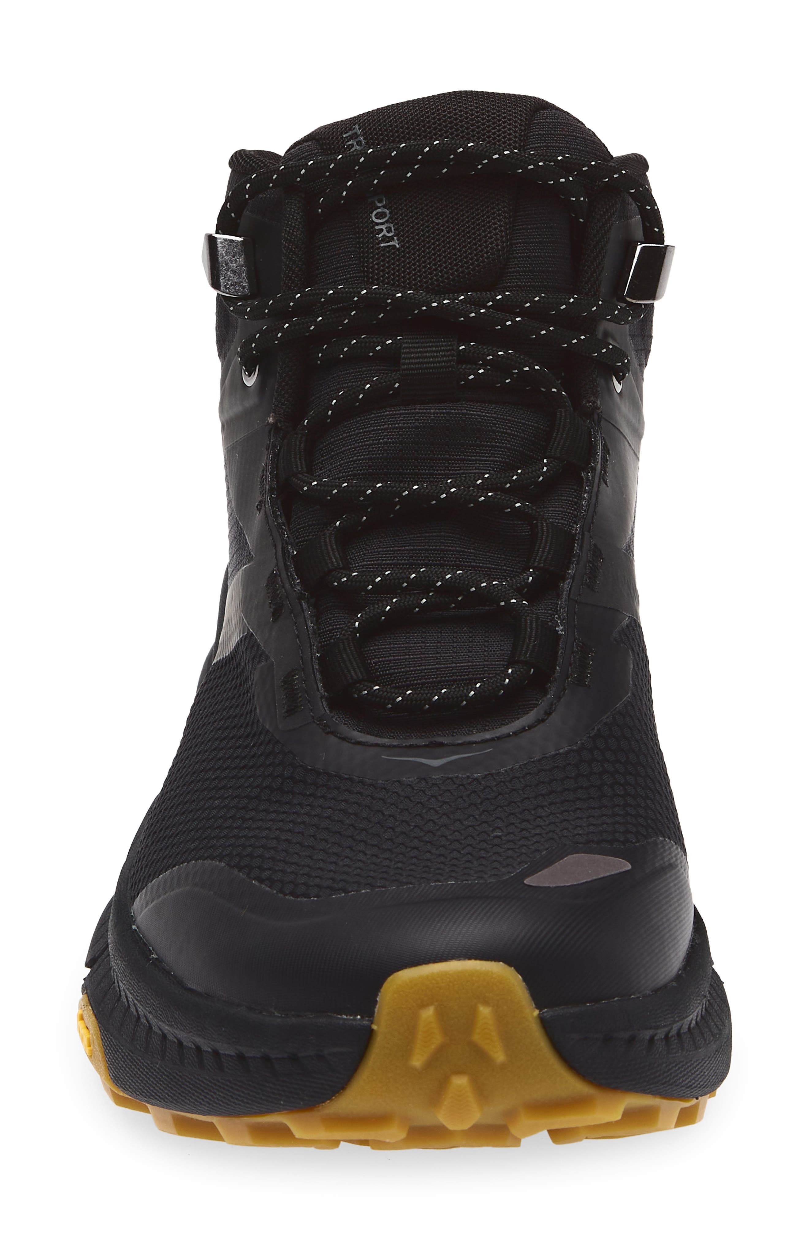 HOKA Transport Chukka GORE-Tex<sup>®</sup> Waterproof Trail Shoe, Alternate, color, Black / Black