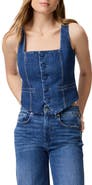 PAIGE Irene Button Front Denim Top