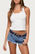 EDIKTED Gemstone Beaded Rib Tank