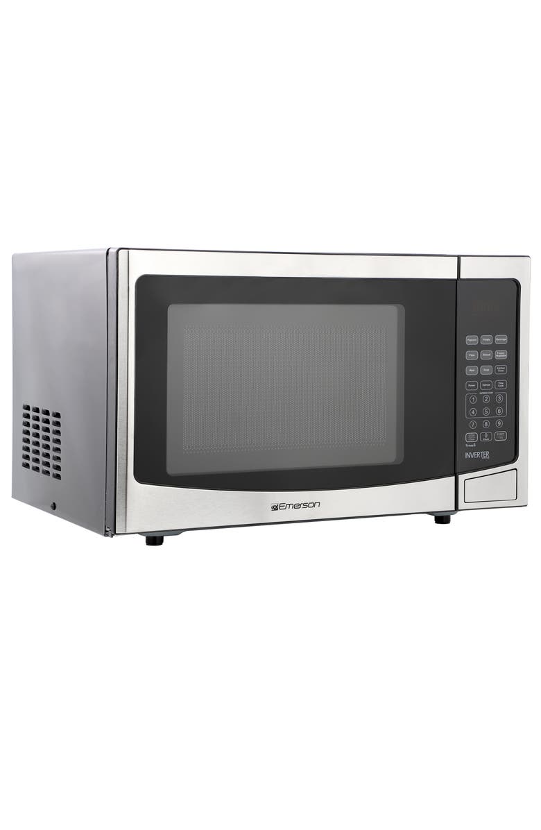 EMERSON 1.2 Cu ft 1000 Watt Countertop Microwave Oven, Main, color, Silver