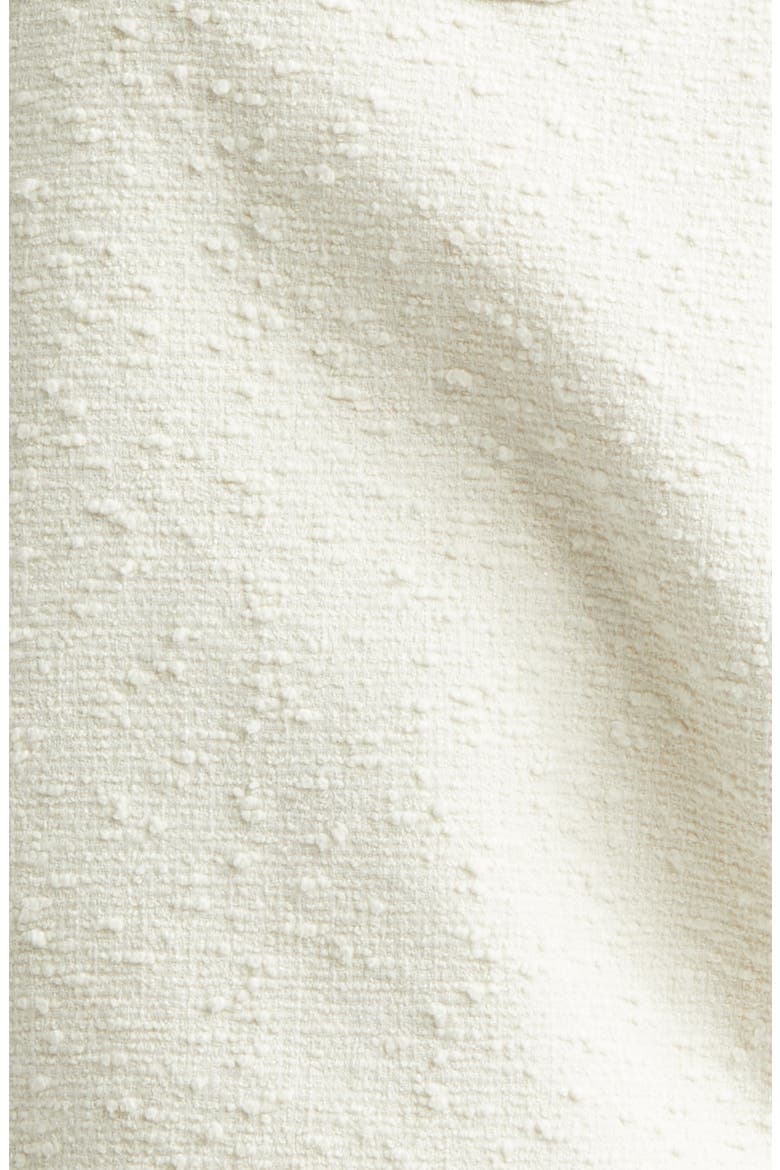 Cotton Blend Bouclé Down Shirt Jacket, Alternate, color, WHITE