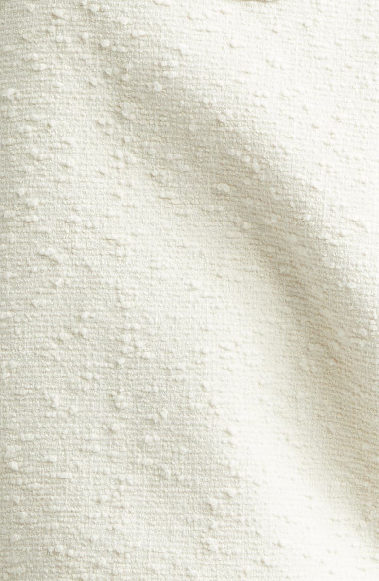 Moncler Cotton Blend Bouclé Down Shirt Jacket, Alternate, color, White