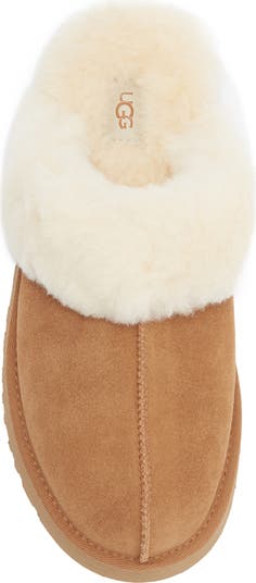 Kids' Disquette Genuine Shearling Trim Slipper