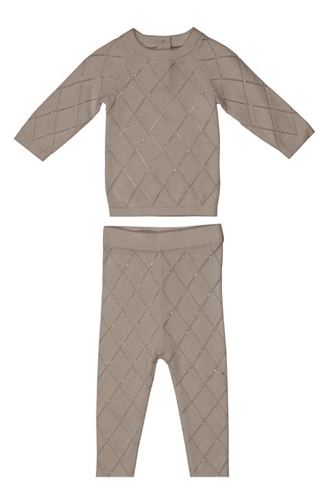 Diamond Pointelle Sweater & Pants Set (Baby)