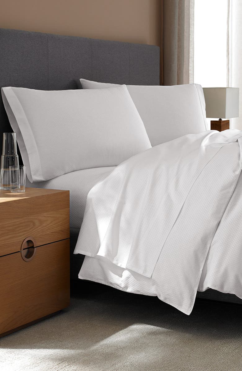 H BY FRETTE Checkered Cotton Sateen Duvet Cover, Alternate, color,