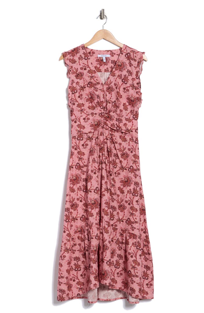Derek Lam 10 Crosby Kris Midi Sundress, Alternate, color, Pink Multi
