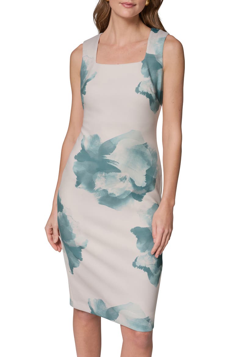 Sleeveless Sheath Dress, Alternate, color, WATRLILY MULTI